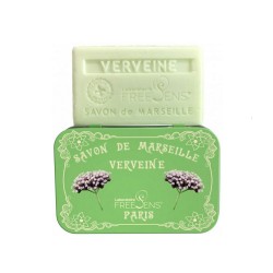 Savon de Marseille Verveine en pain de 100 g boîte métal