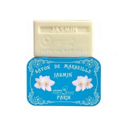 Savon de Marseille Jasmin en pain de 100 g boîte métal