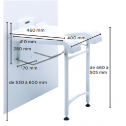 Siège de Douche Mural Rabattable