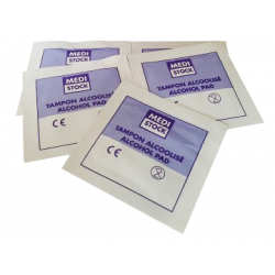 Tampons imprégnés d'alcool à 70%