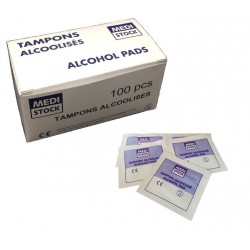 Tampons imprégnés d'alcool à 70%